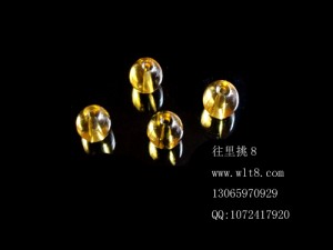 8000717--400装--8mm桔黄圆珠子