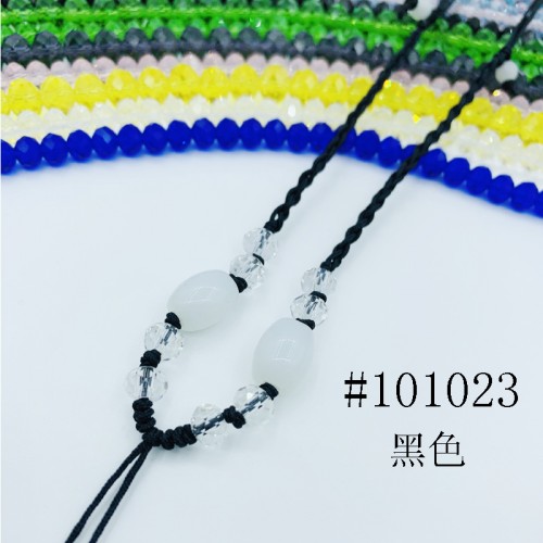 8001032--每包100条--三色组合多珠多水晶项链